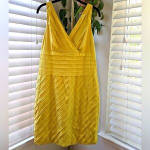 Andrew Marc Sunny Yellow Midi Dress